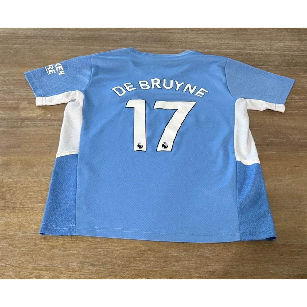 Youth Vintage Manchester City De Bruyne Soccer Jersey Large 93:20 2021 Champions